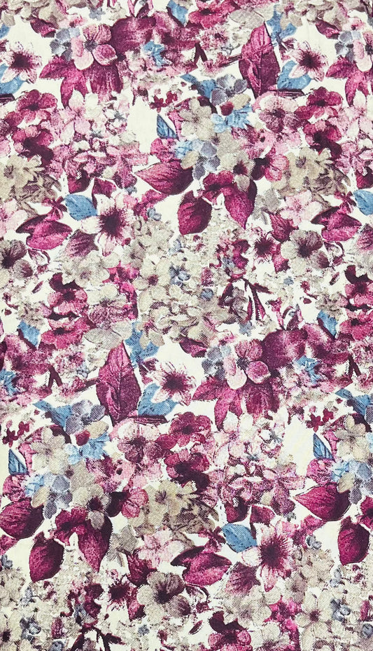 Buy Wine Rayon Printed Cotton Fabric D.NO. 202