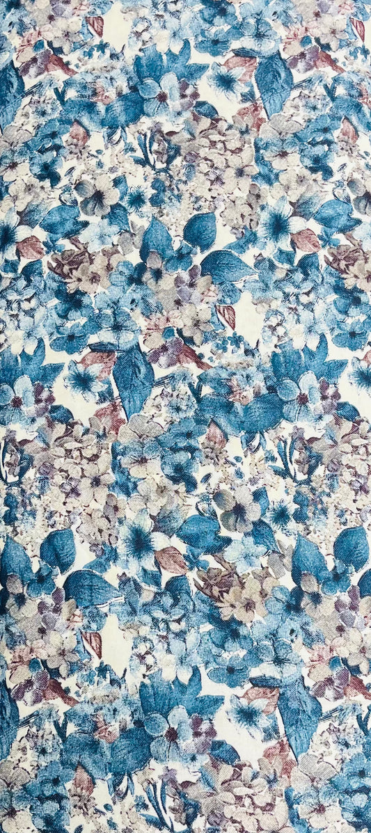 Buy Firozi Rayon Printed Cotton Fabric D.NO. 205