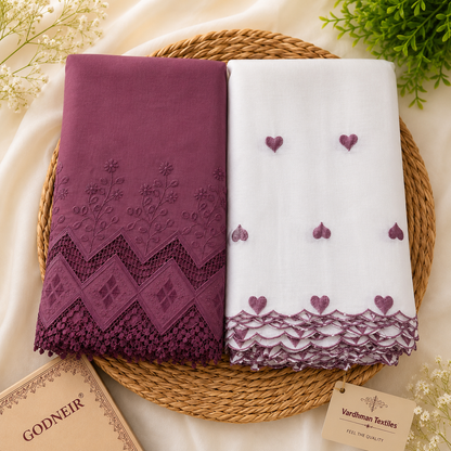 Buy Combo Pyaazi Apliq Top & Bottom with Heart Kadai Dupatta Fabric