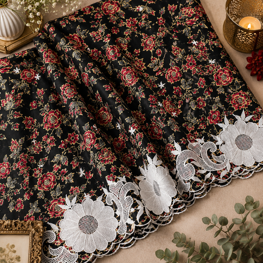 Buy Combo Pure Cotton Print Kadai Work with Plazo Fabric 033