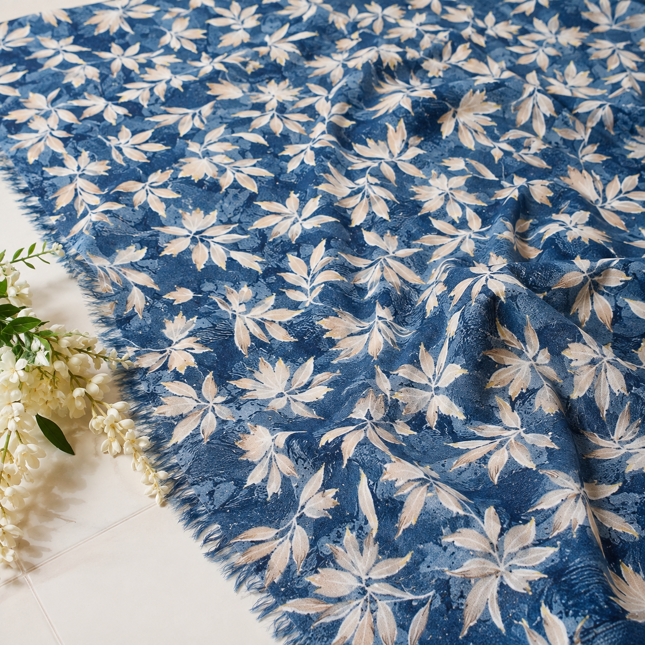 Buy Combo Floral Rayon Print Diamond with Apliq Plazo Fabric 051