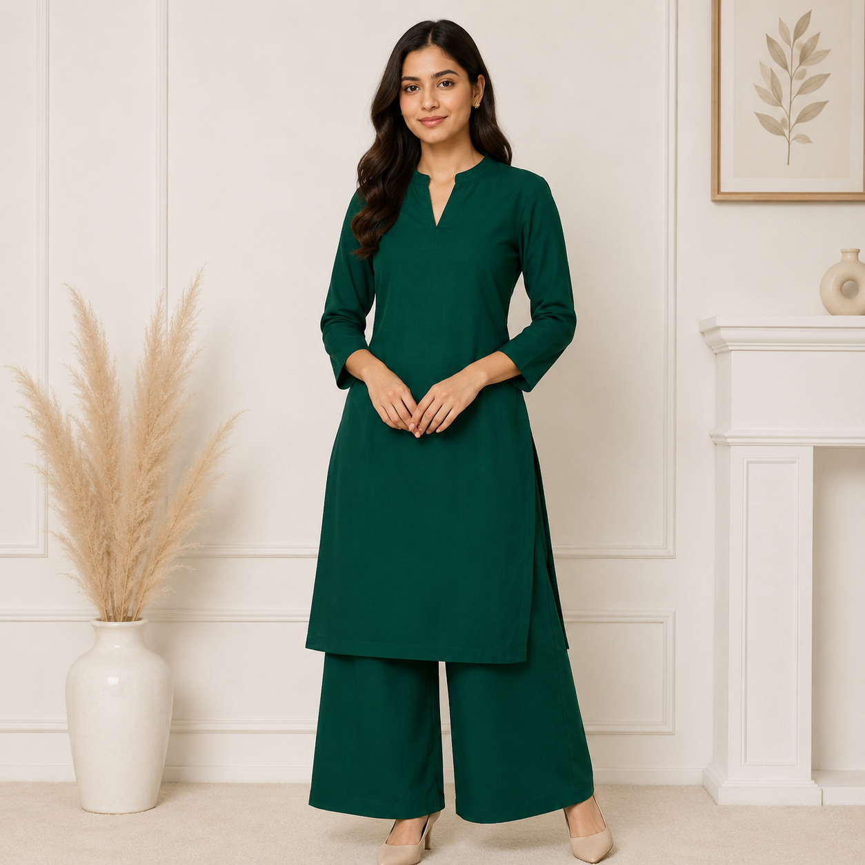Buy Green Viscose Rayon Cotton Fabric
