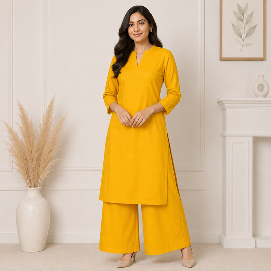 Buy Yellow Viscose Rayon Cotton Fabric