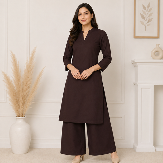 Buy Coffee Viscose Rayon Cotton Fabric