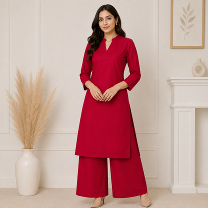 Buy Red Viscose Rayon Cotton Fabric