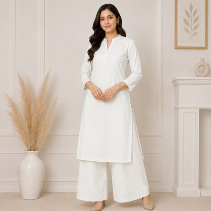 Buy Off White Viscose Rayon Cotton Fabric