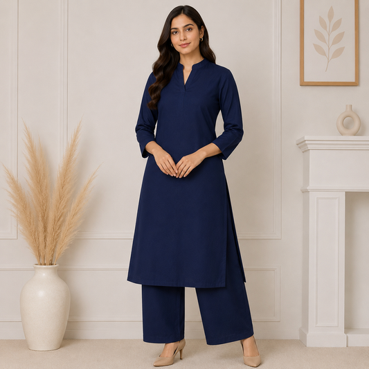 Buy Navy Blue Viscose Rayon Cotton Fabric