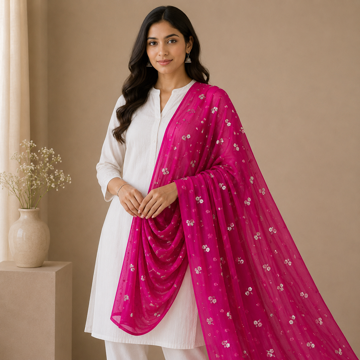 Buy Rani Butti Net Fabric