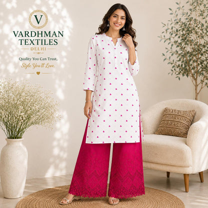 Buy Combo Rayon Printed Rani with Apliq Border Plazo Fabric 005