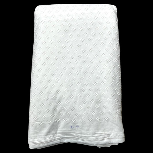 Pure Cotton Dyeable All Over Pattern Chikankari Embroidered Fabric