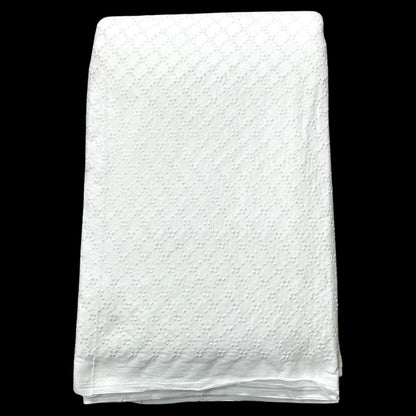 Pure Cotton Dyeable All Over Pattern Chikankari Embroidered Fabric