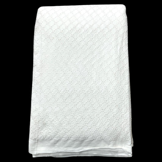Pure Cotton Dyeable All Over Pattern Chikankari Embroidered Fabric