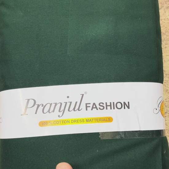  Bottle Green Pranjul Rayon Cotton Fabric