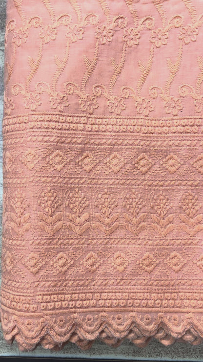 Poly Cotton Chikankari Fabric
