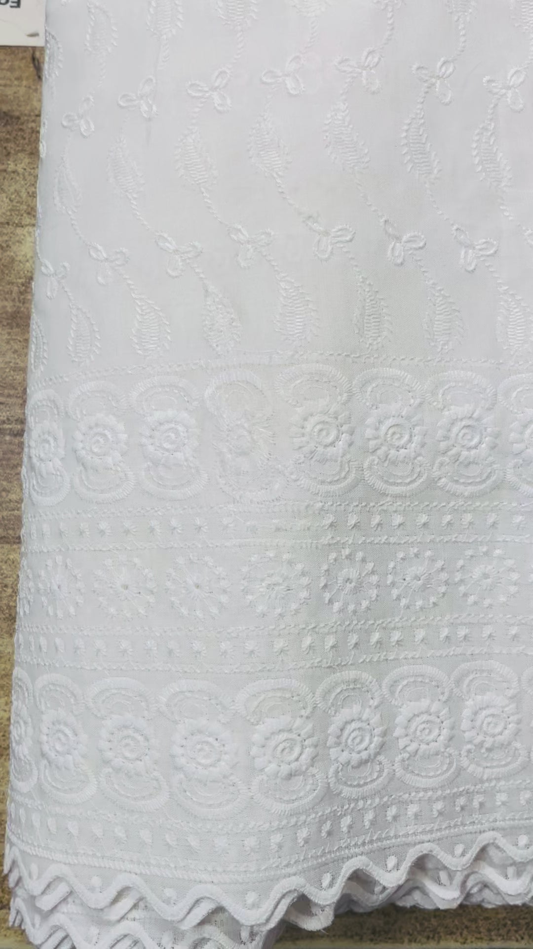 Poly Cotton Chikankari Fabric