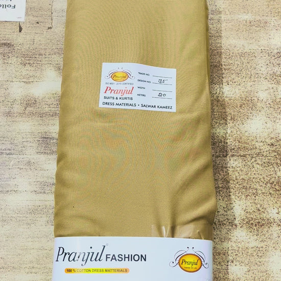 Chiku Dark Pranjul Rayon Cotton Fabric