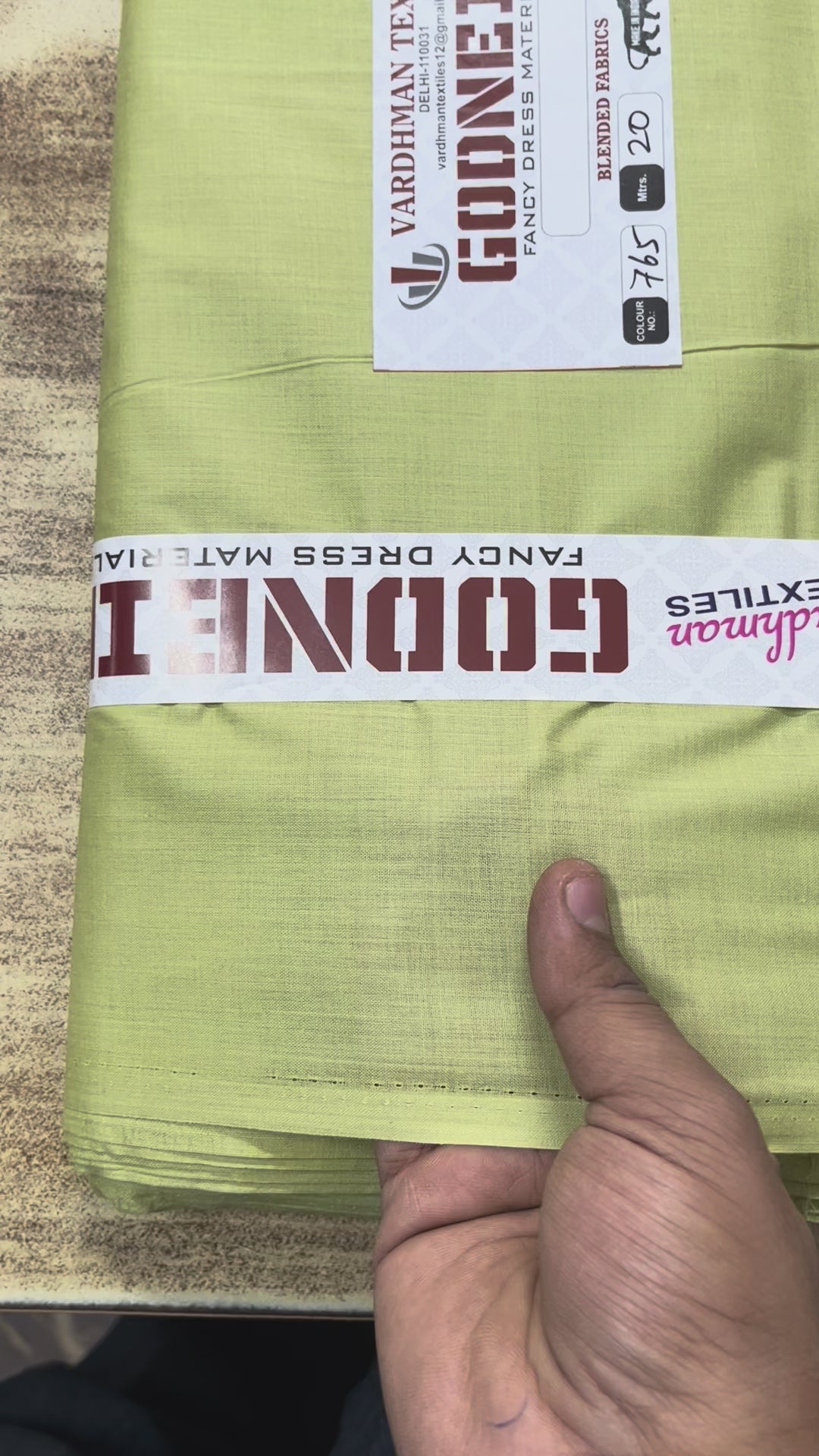 Pista Green Poly Cotton Fabric