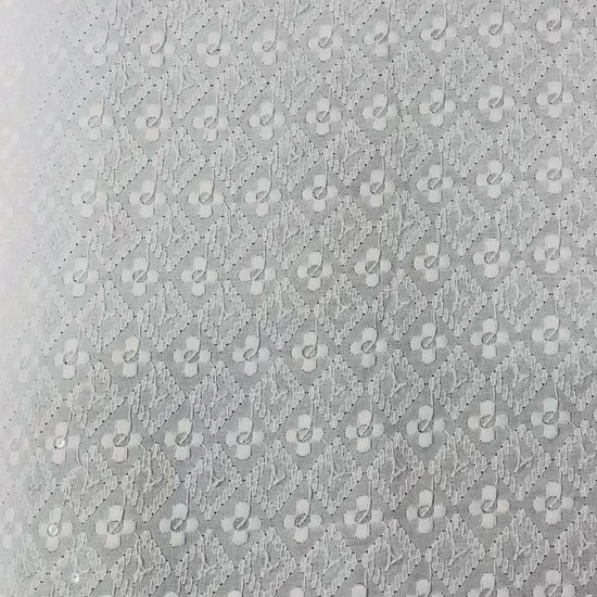 Rayon Big Width Sequence Chikankari Fabric