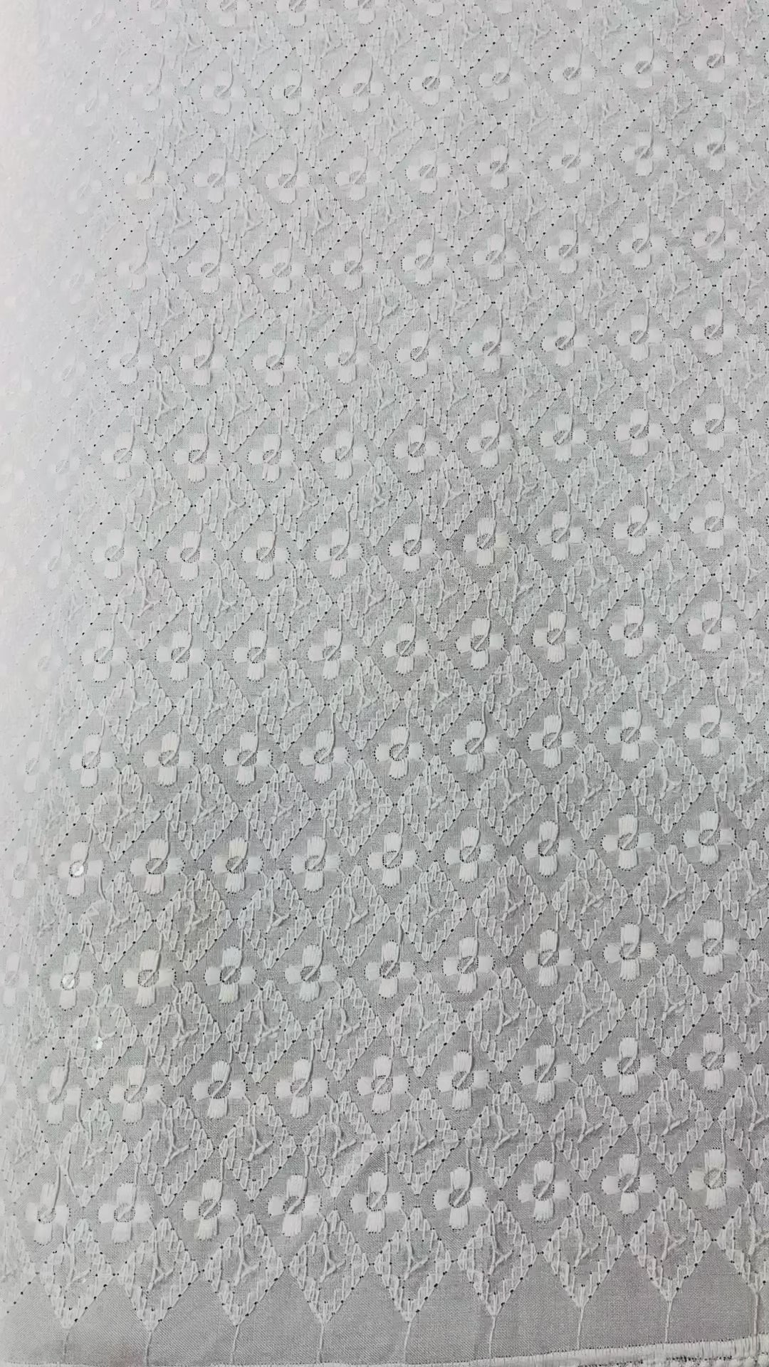 Rayon Big Width Sequence Chikankari Fabric