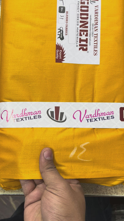 Mustard Poly Cotton Fabric