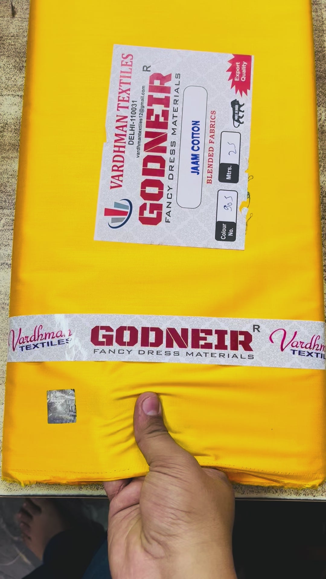 Yellow Jaam Cotton Fabric