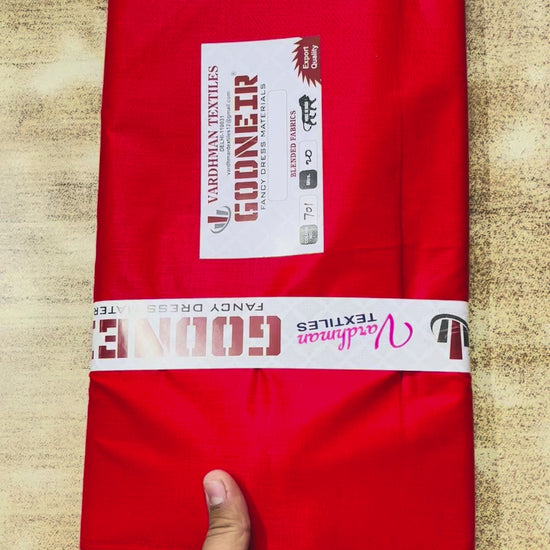  Red Poly Cotton Fabric