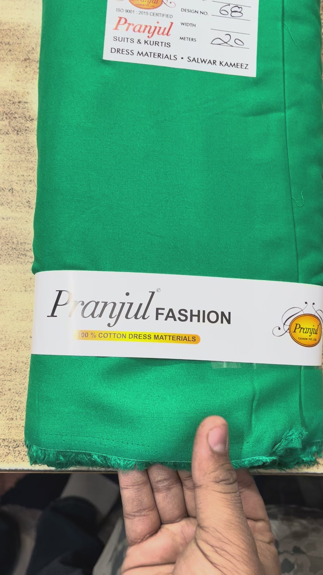  Rama Green Dark Pranjul Rayon Cotton Fabric