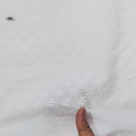 Pure Cotton All Over Chikankari Fabric 008