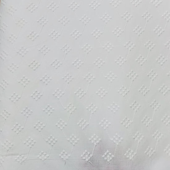 Pure Cotton All Over Chikankari Fabric