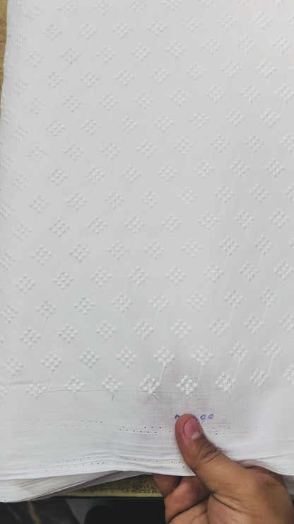 Pure Cotton All Over Chikankari Fabric