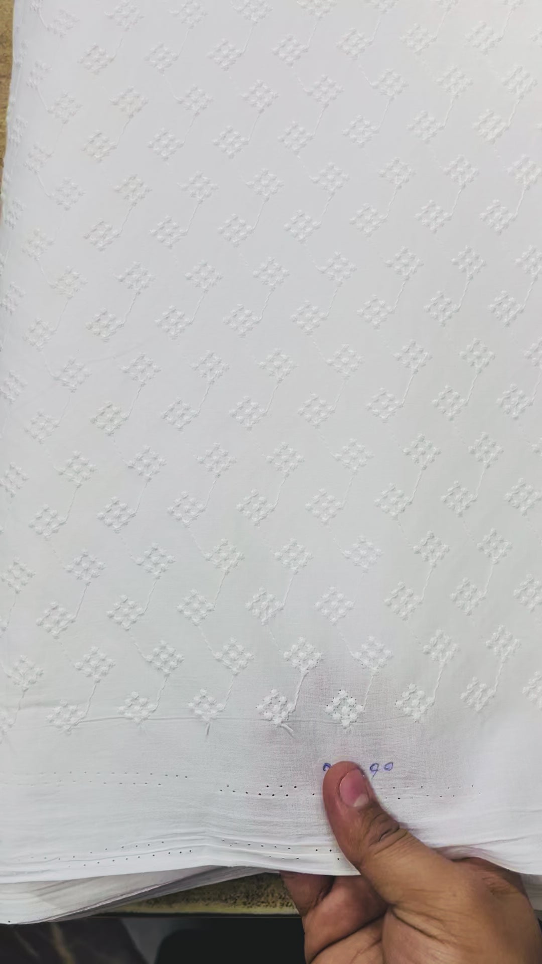 Pure Cotton All Over Chikankari Fabric