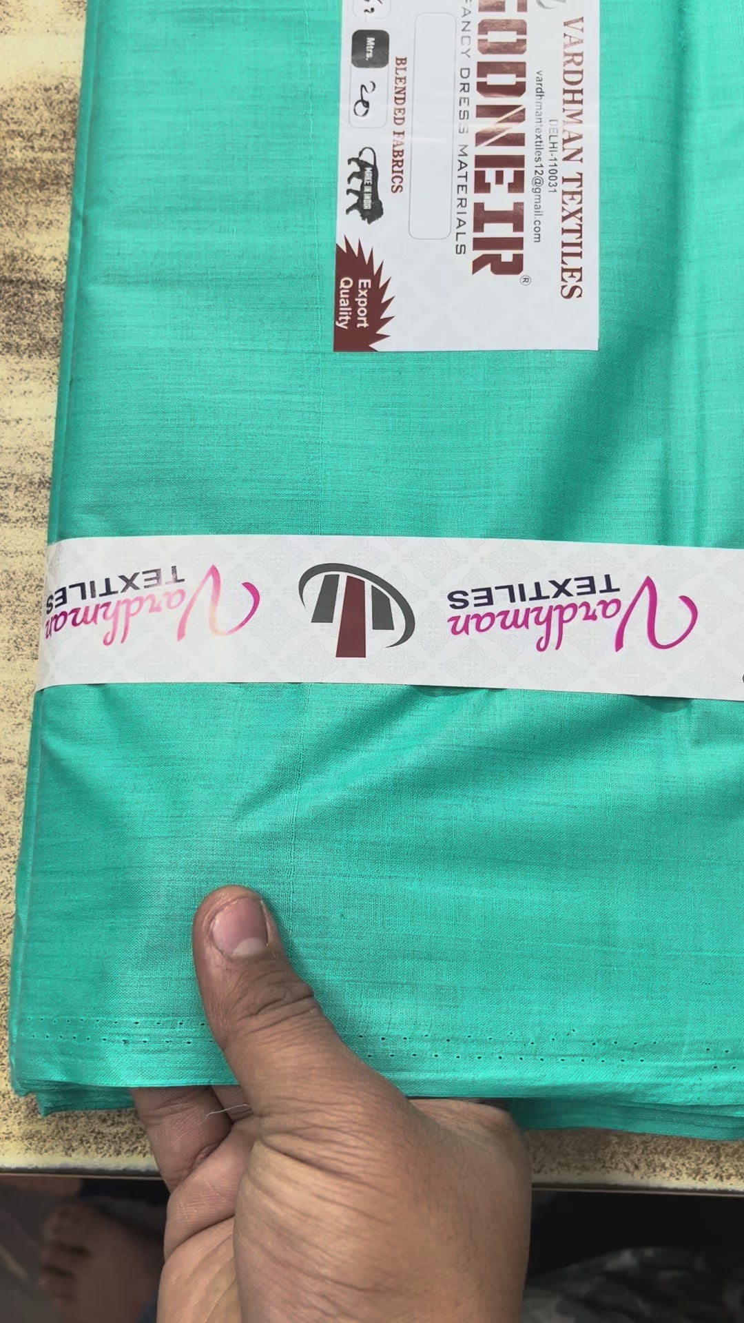 Rama Green Poly Cotton Fabric