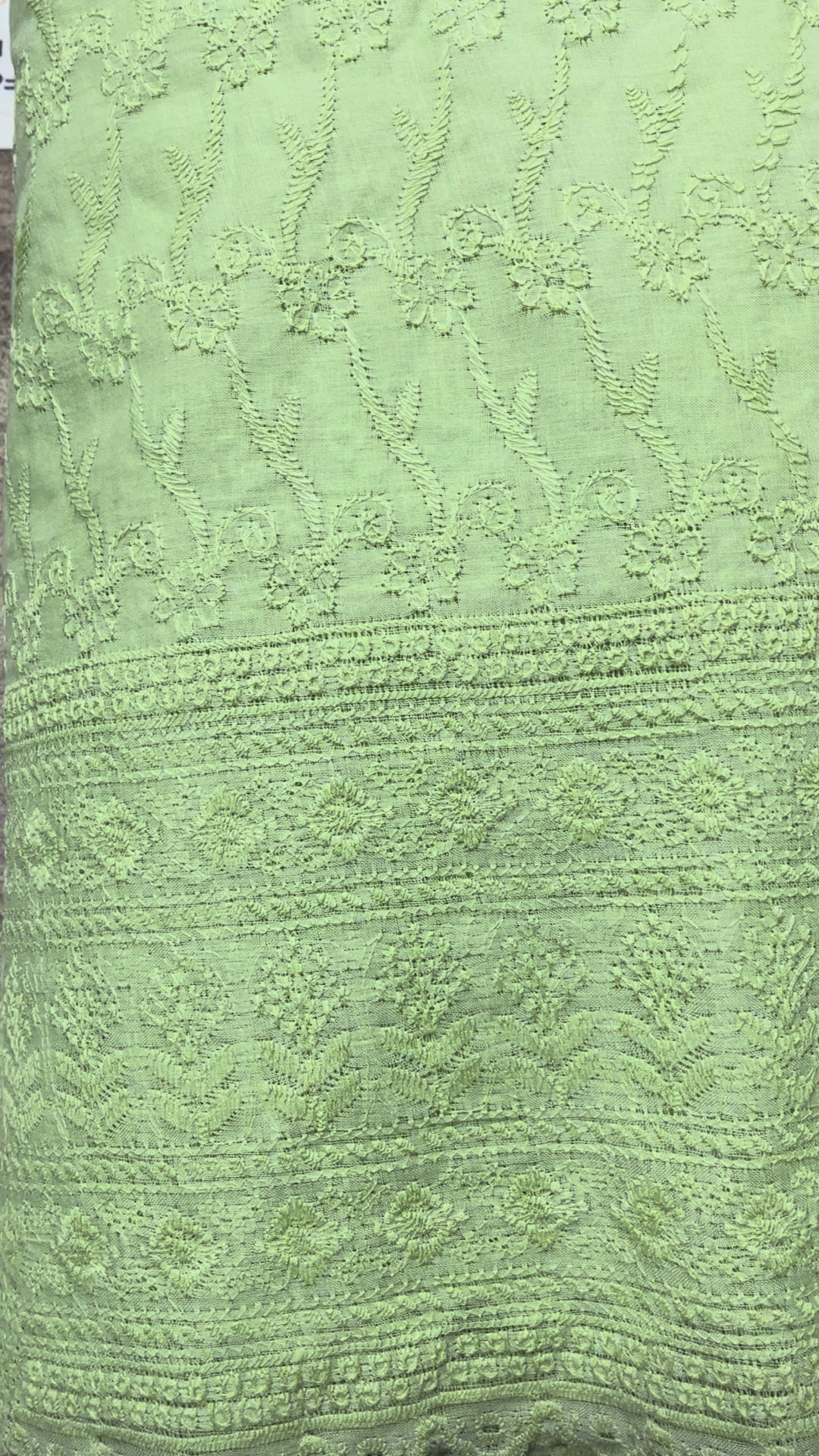 Poly Cotton Chikankari Fabric