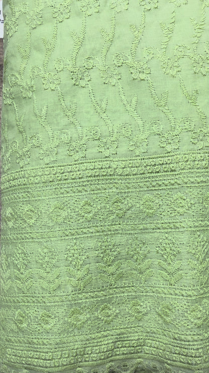 Poly Cotton Chikankari Fabric