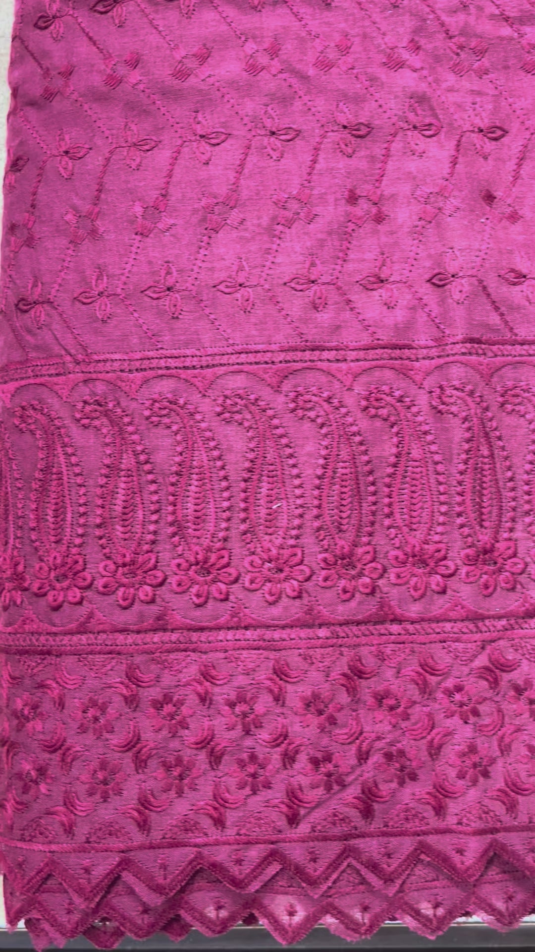 Poly Cotton Chikankari Fabric