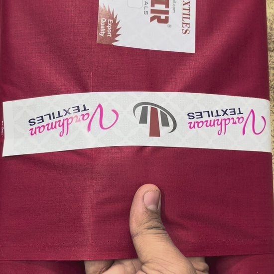 Mehroon Poly Cotton Fabric