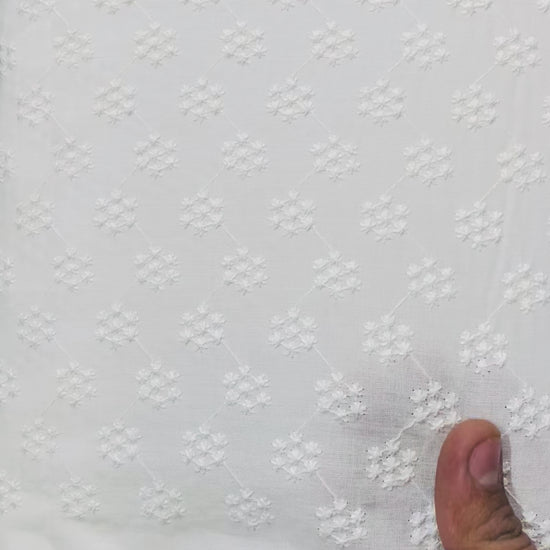 Pure Cotton All Over Chikankari Fabric