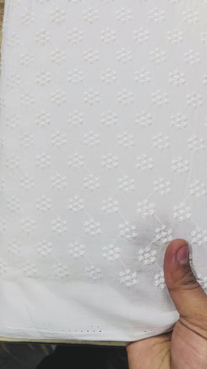 Pure Cotton All Over Chikankari Fabric