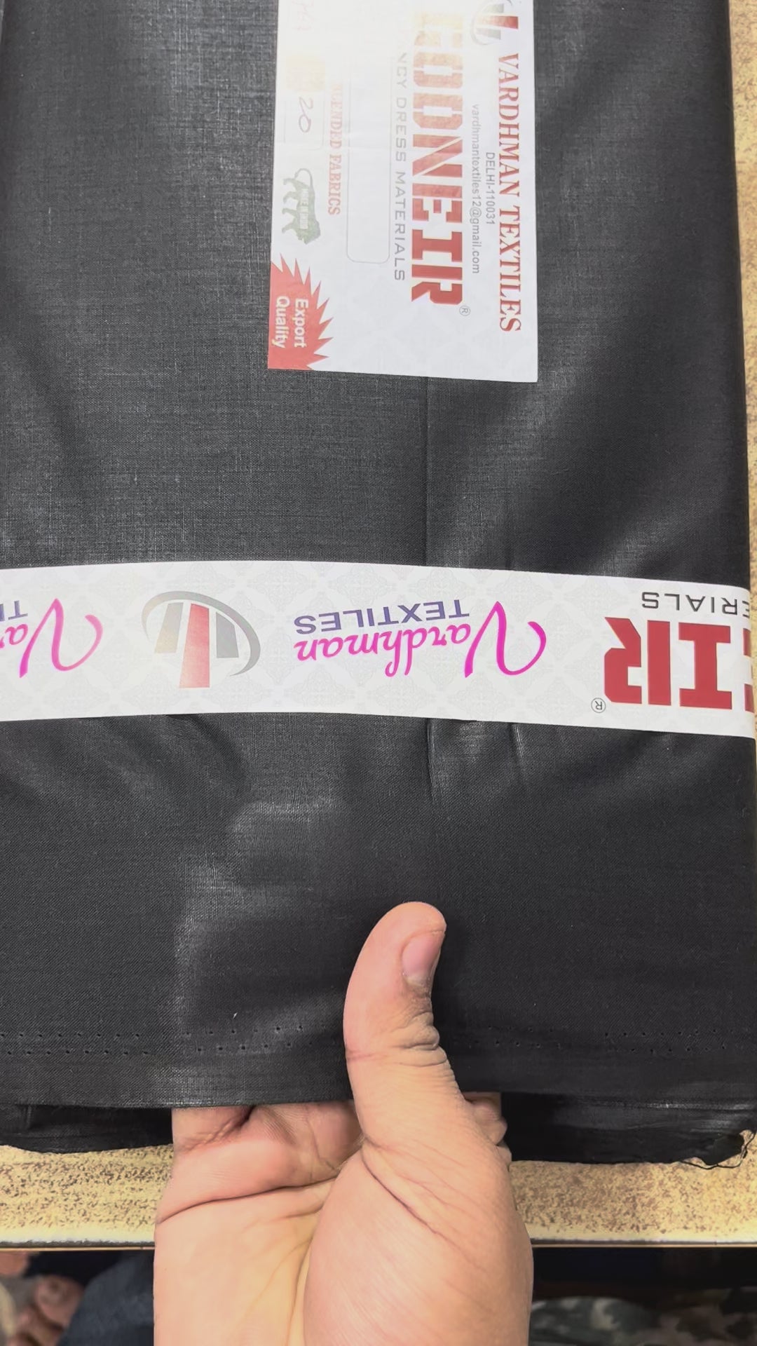 Black Poly Cotton Fabric