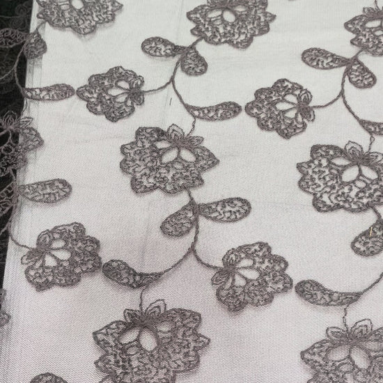 Nylon Net Dyed Embroidery Fabric