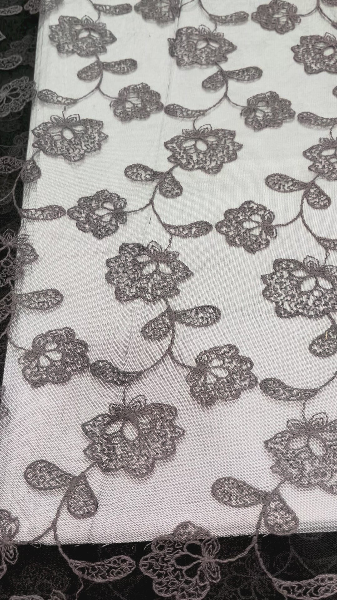 Nylon Net Dyed Embroidery Fabric