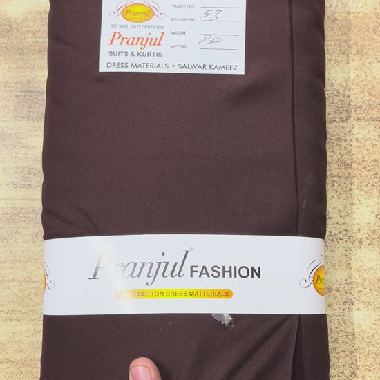 Coffee Pranjul Rayon Cotton Fabric
