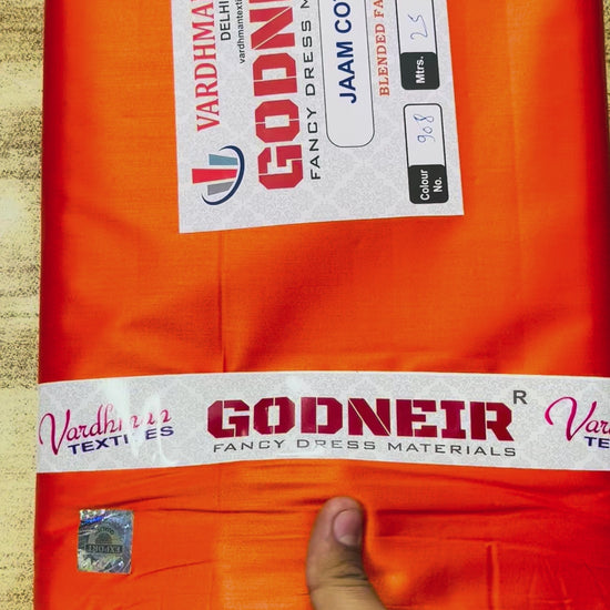 Orange Jaam Cotton Fabric