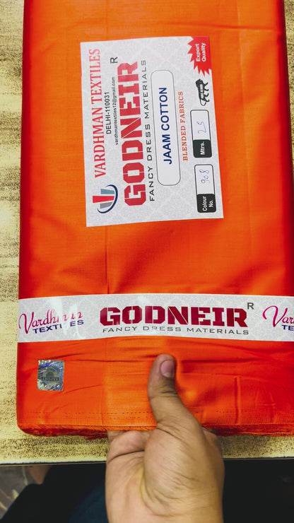 Orange Jaam Cotton Fabric