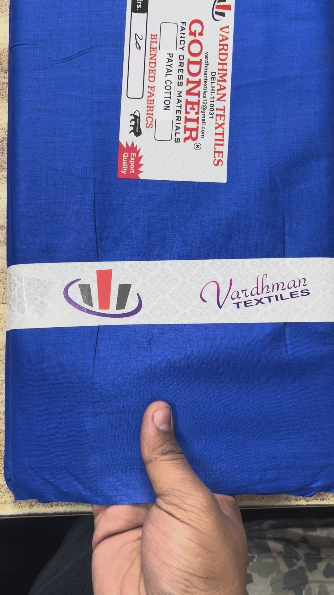 Royal Blue Poly Cotton Fabric