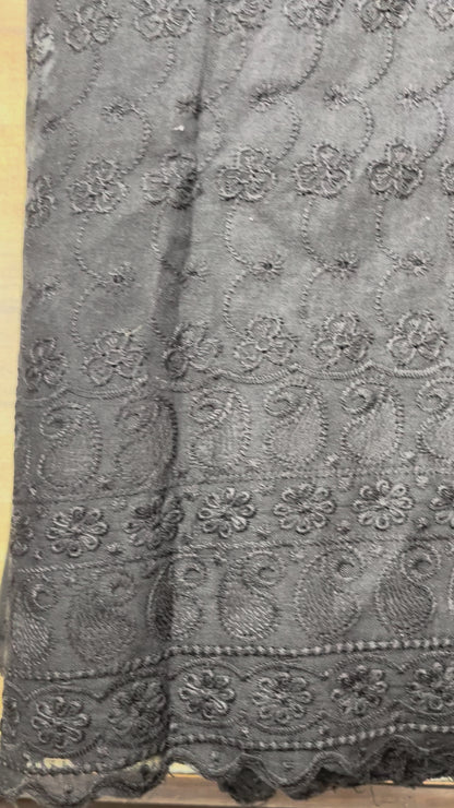 Poly Cotton Chikankari Fabric