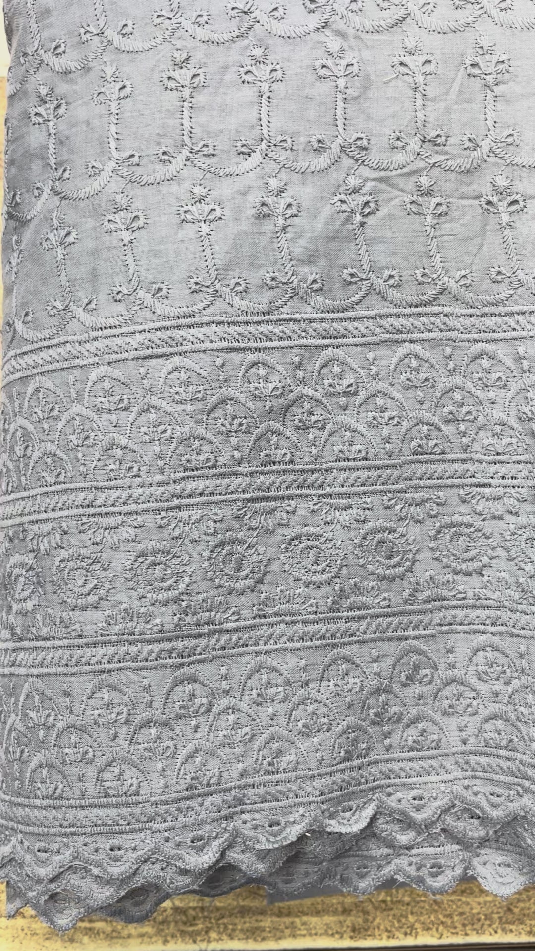 Poly Cotton Chikankari Fabric