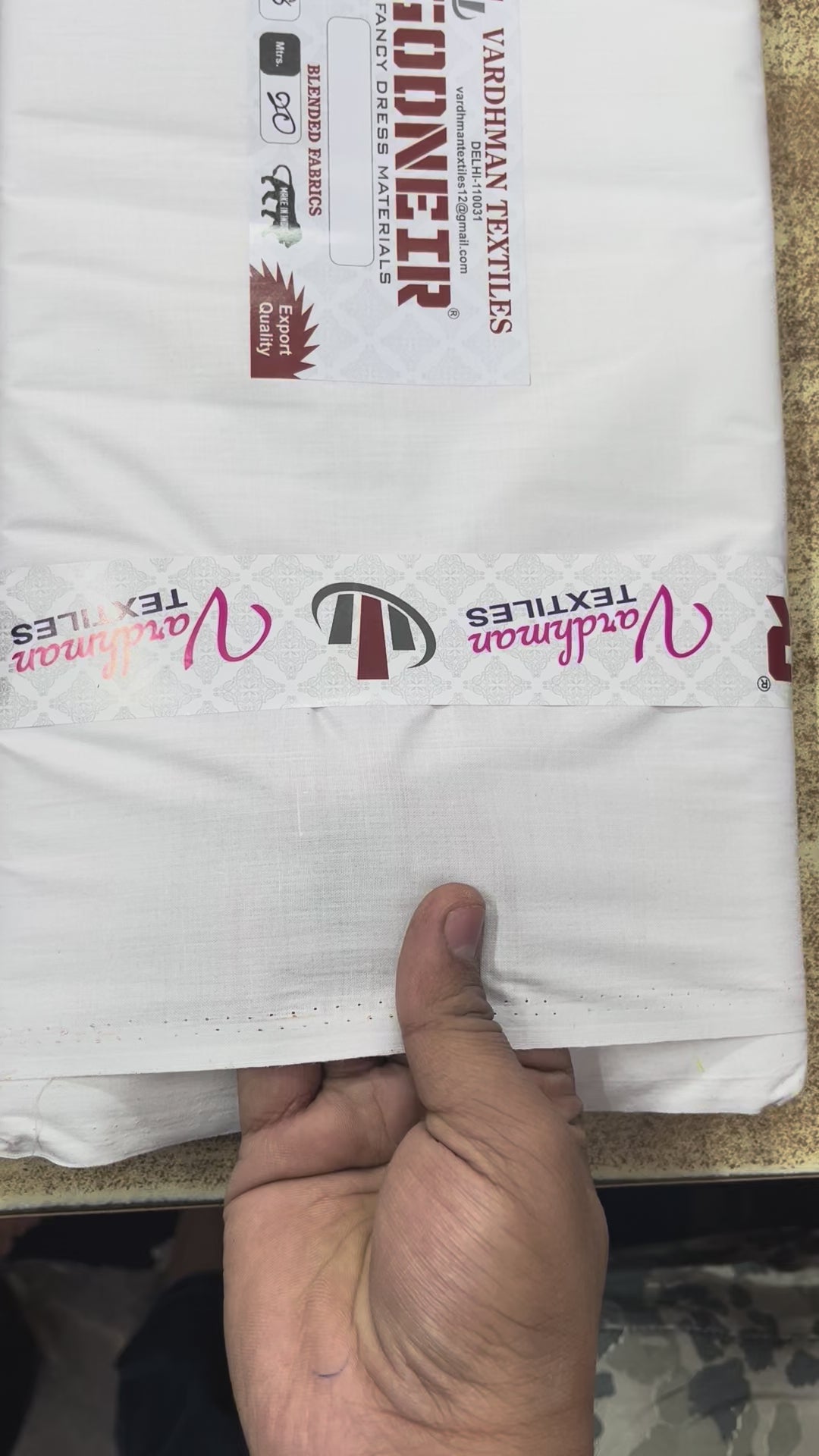 White Poly Cotton Fabric