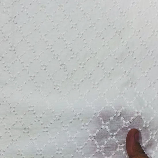 Pure Cotton All Over Chikankari Fabric
