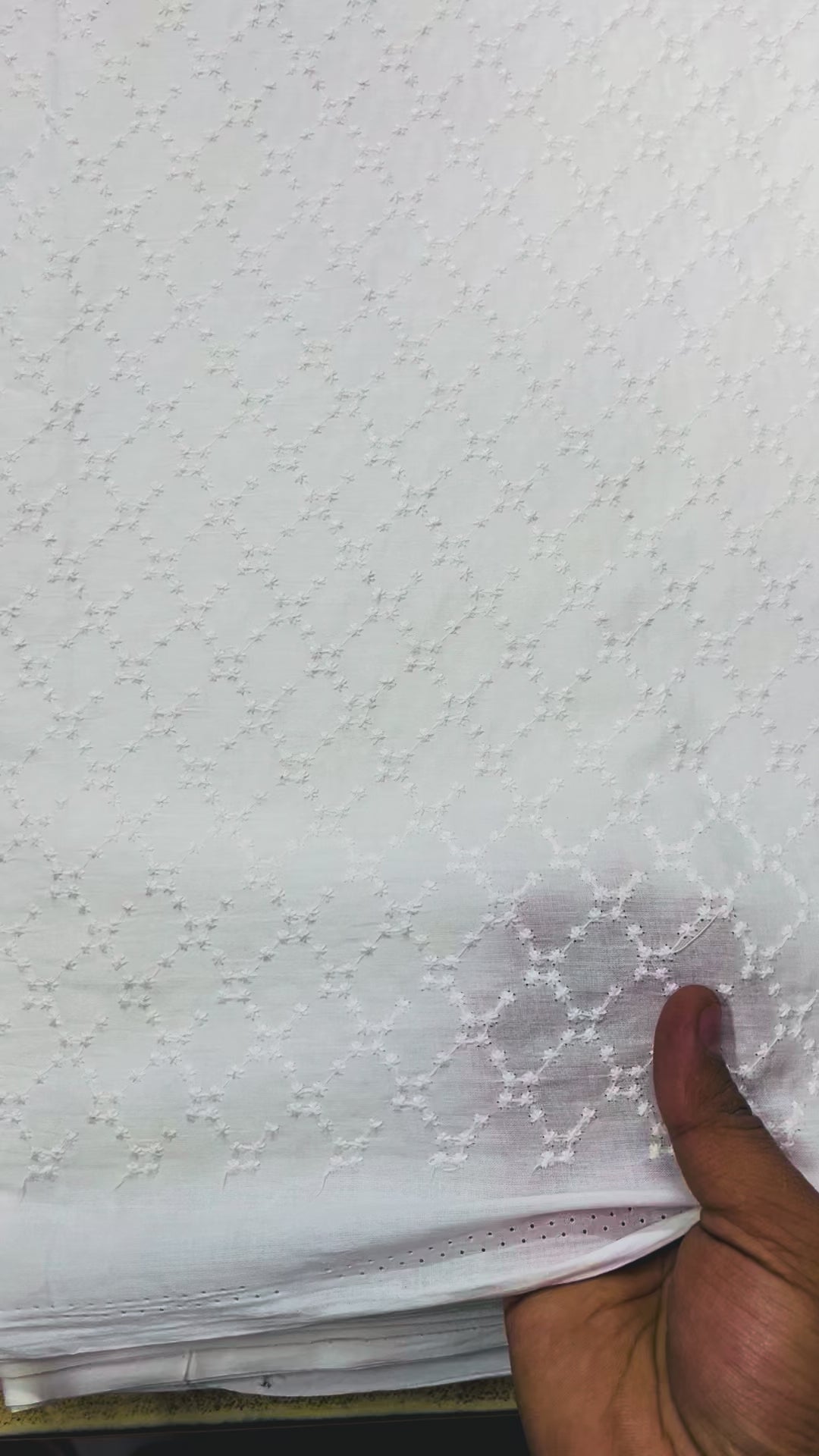 Pure Cotton All Over Chikankari Fabric